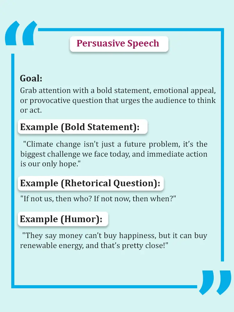 Attention Getter Persuasive Speech Examples 