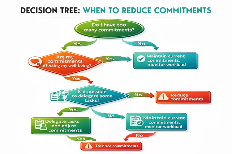 Illustration of a student balancing school, work, and personal life tasks