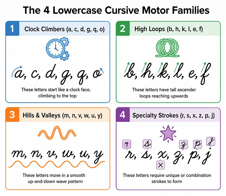 Lowercase Cursive Alphabet (a?z)