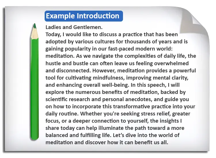 Speech Example Introduction