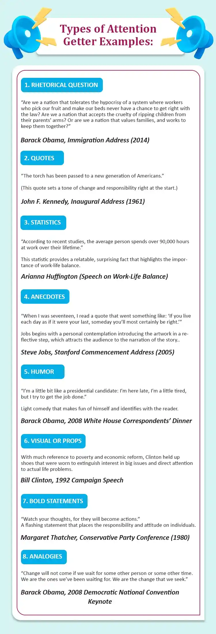 Types of Attention Getters